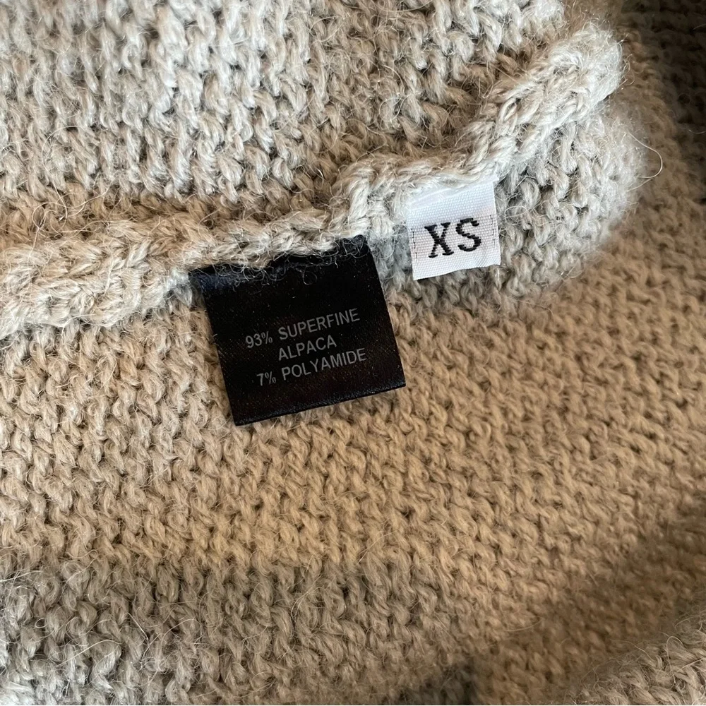 Lauren Manoogian Alpaca Wool Hand Loomed Sweater Hoodie Peru XS